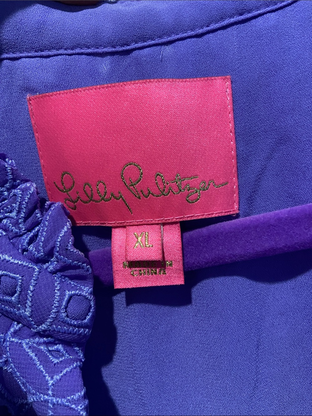 Lilly Pulitzer Novella Dress - XL - Mystical Purple- Like New - Picture 2 of 8